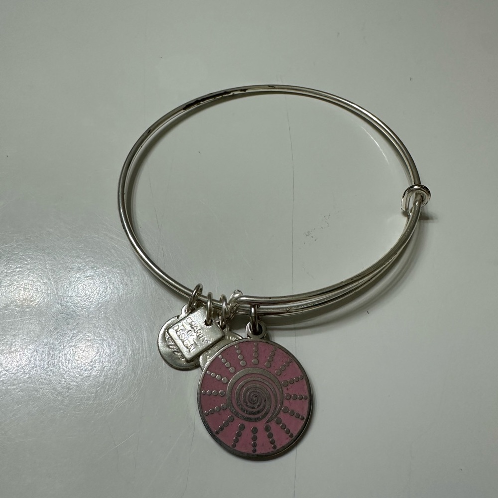 Spiral sun breast cancer awareness Alex & Ani bracelet